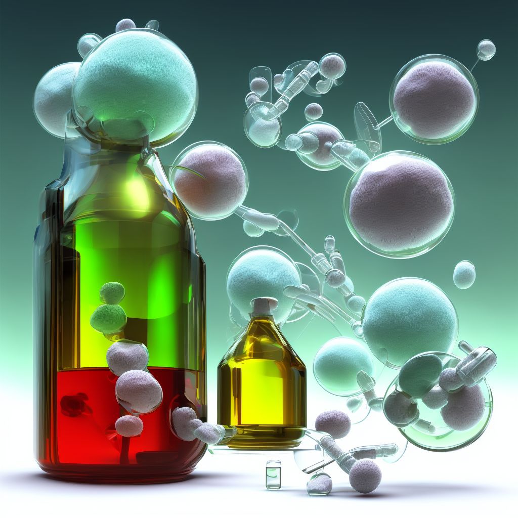 Poisoning by other drugs, medicaments and biological substances, undetermined, sequela digital illustration