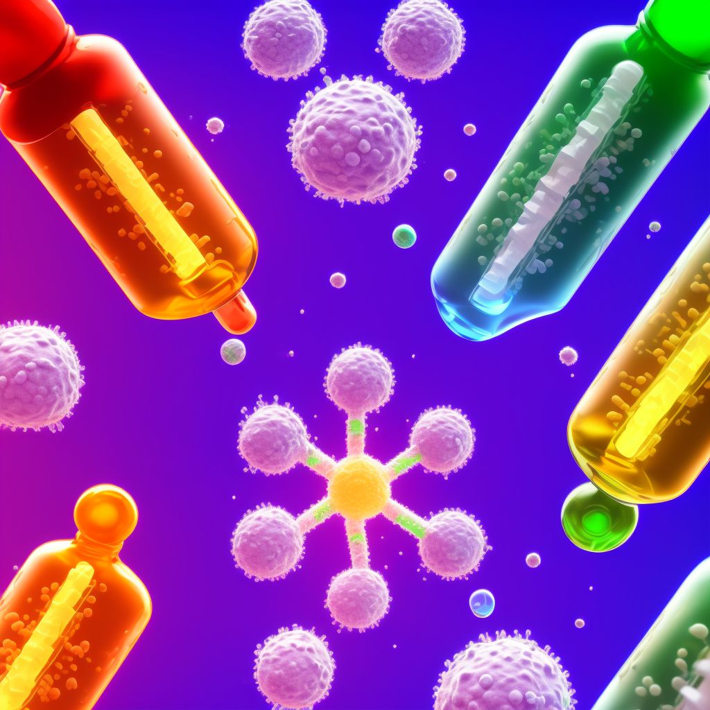 Underdosing of mixed bacterial vaccines without a pertussis component, initial encounter digital illustration