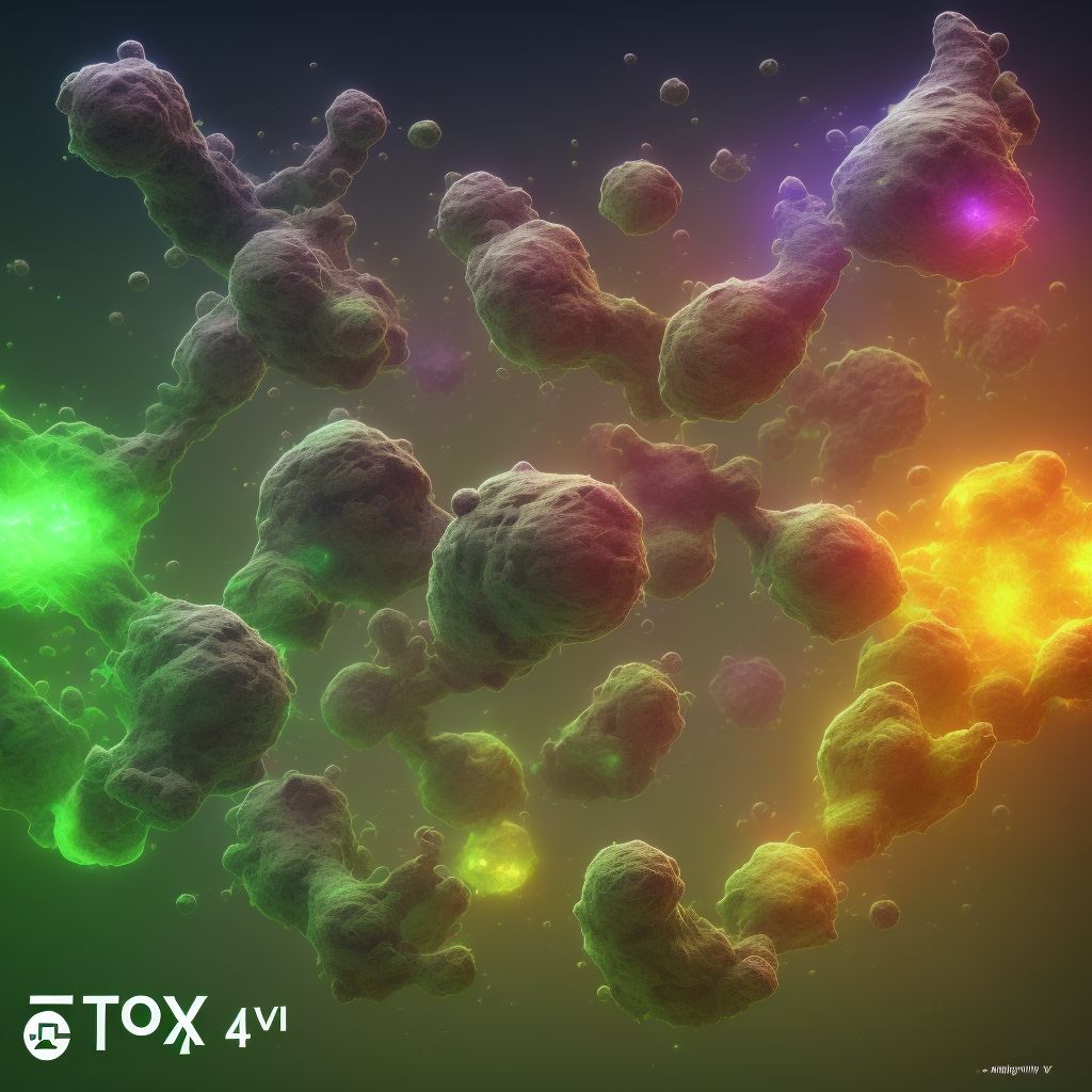 Toxic effect of other halogen derivatives of aromatic hydrocarbons, accidental (unintentional), initial encounter digital illustration