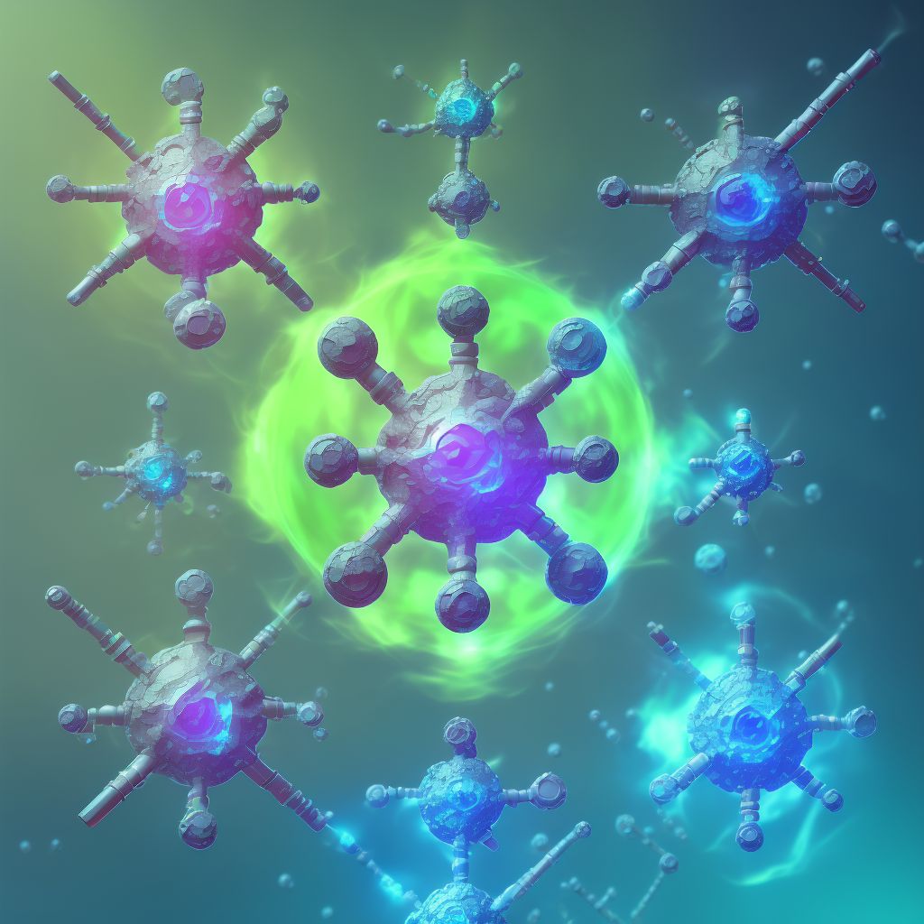 Toxic effect of other halogen derivatives of aromatic hydrocarbons, accidental (unintentional), sequela digital illustration