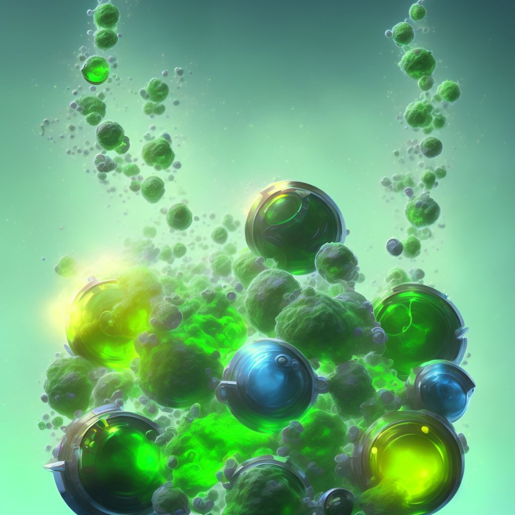 Toxic effect of unspecified halogen derivatives of aliphatic and aromatic hydrocarbons, undetermined, sequela digital illustration