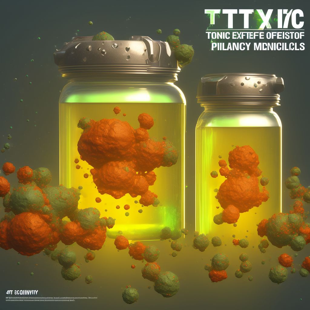 Toxic effect of tin and its compounds, accidental (unintentional), sequela digital illustration