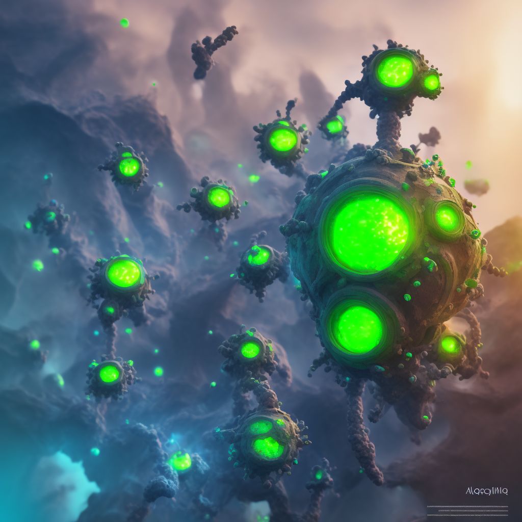 Toxic effect of nitrogen oxides, assault, sequela digital illustration