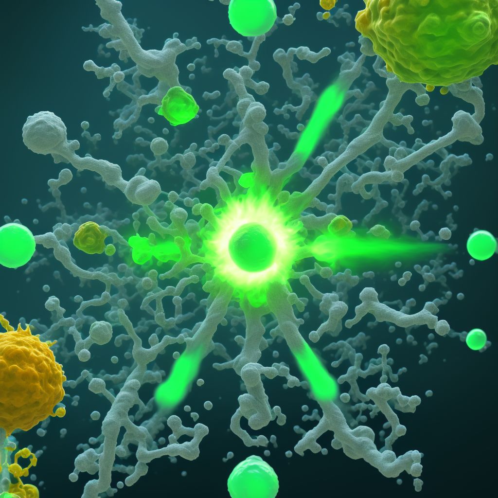 Toxic effect of fluorine gas and hydrogen fluoride, undetermined, sequela digital illustration