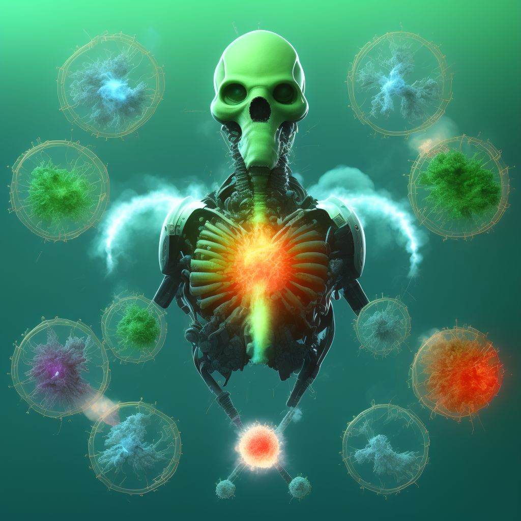 Toxic effect of other specified gases, fumes and vapors, intentional self-harm, initial encounter digital illustration