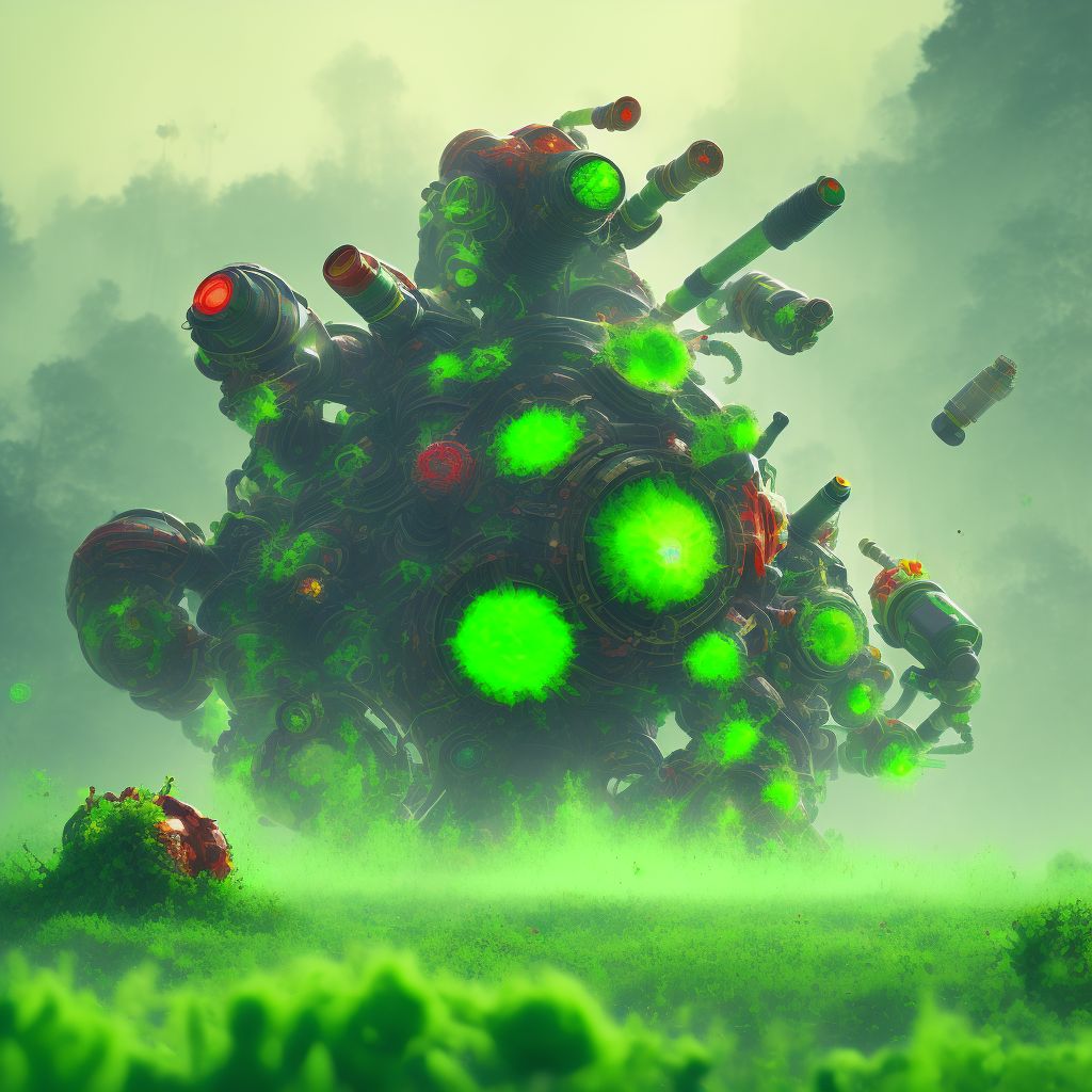 Toxic effect of other pesticides, accidental (unintentional), sequela digital illustration