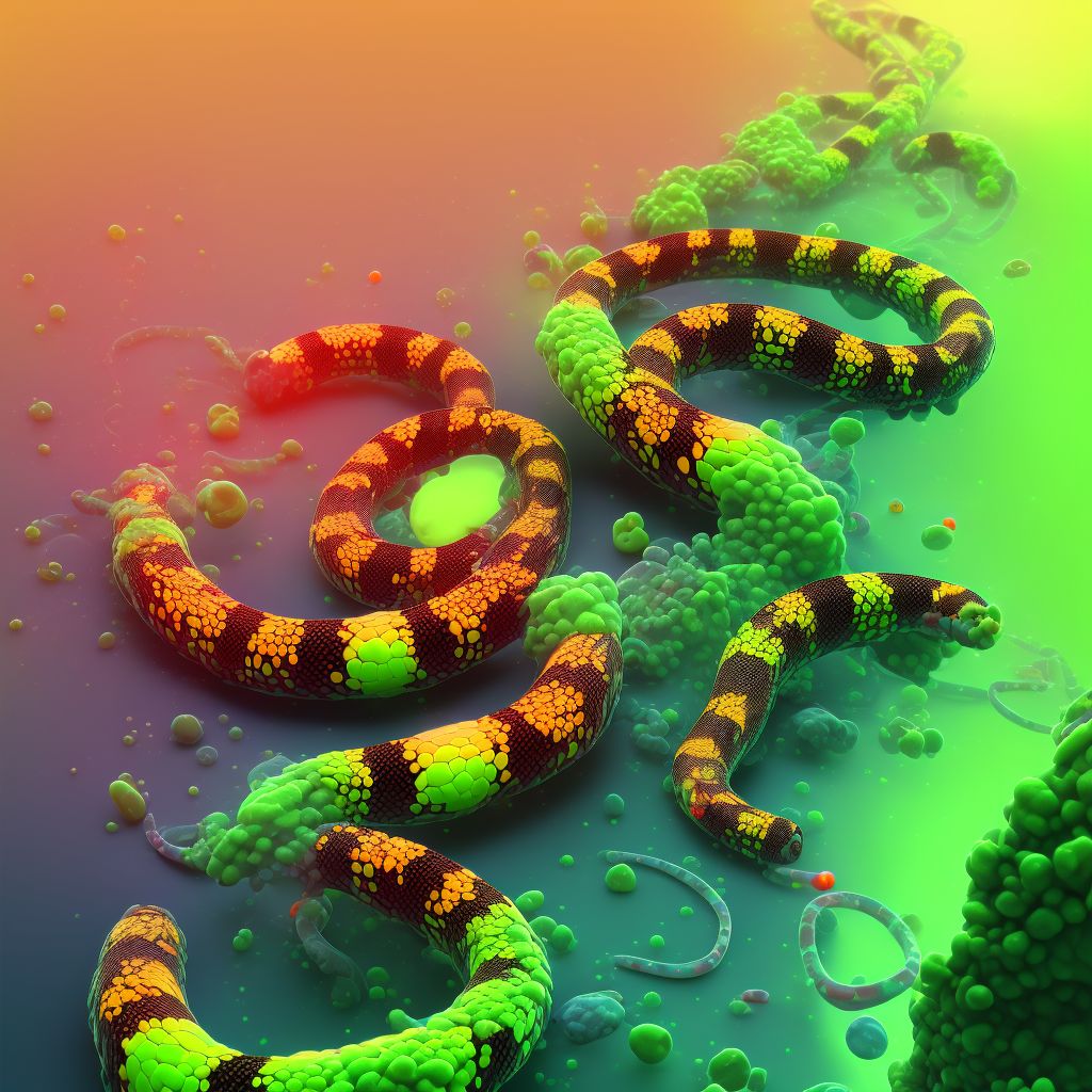 Toxic effect of coral snake venom, accidental (unintentional), sequela digital illustration