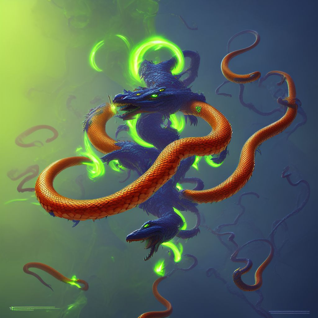 Toxic effect of cobra venom, undetermined, sequela digital illustration