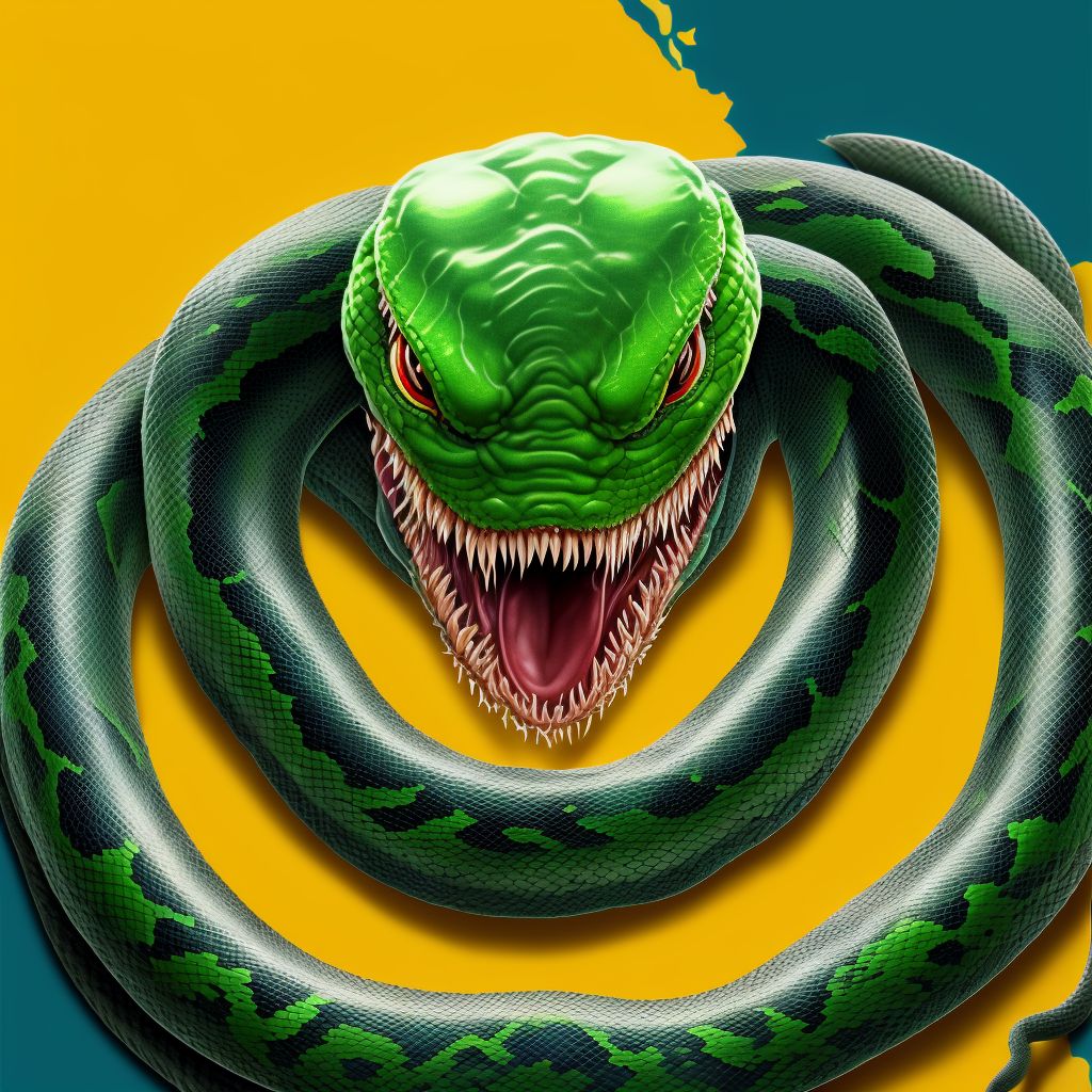 Toxic effect of venom of other North and South American snake, accidental (unintentional), sequela digital illustration