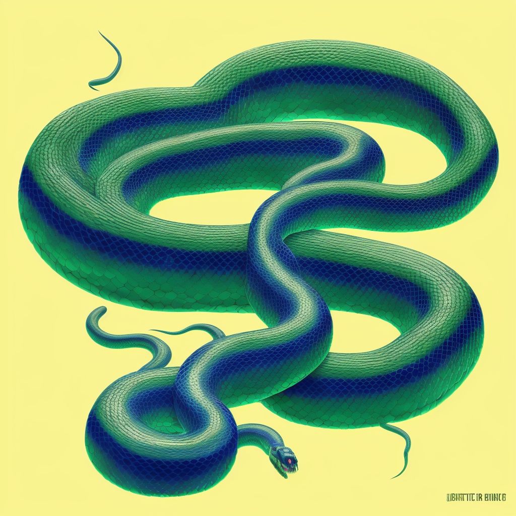 Toxic effect of venom of other North and South American snake, undetermined, sequela digital illustration