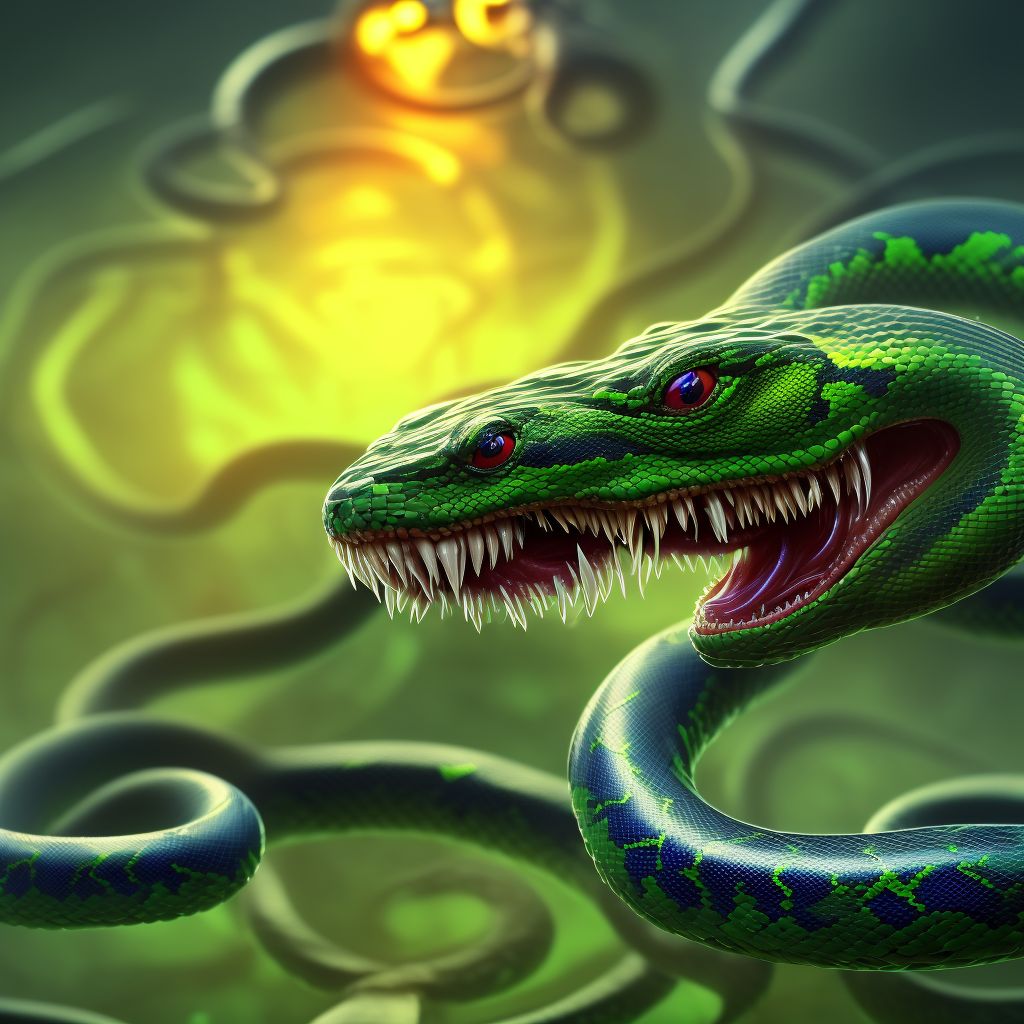 Toxic effect of venom of other Australian snake, accidental (unintentional), initial encounter digital illustration