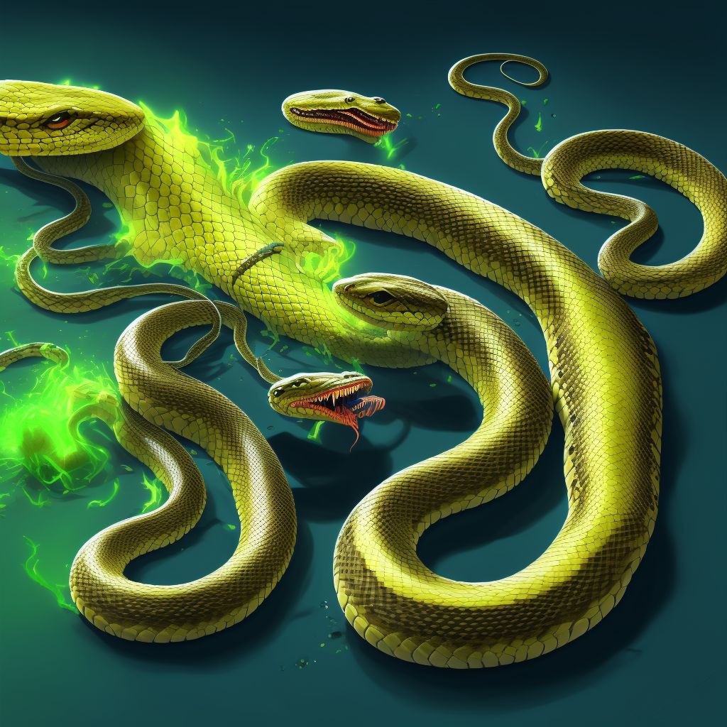 Toxic effect of venom of other Australian snake, assault, sequela digital illustration