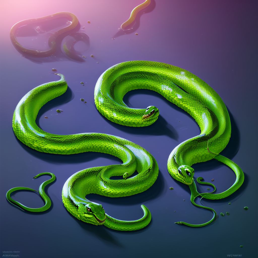 Toxic effect of venom of other Australian snake, undetermined, initial encounter digital illustration