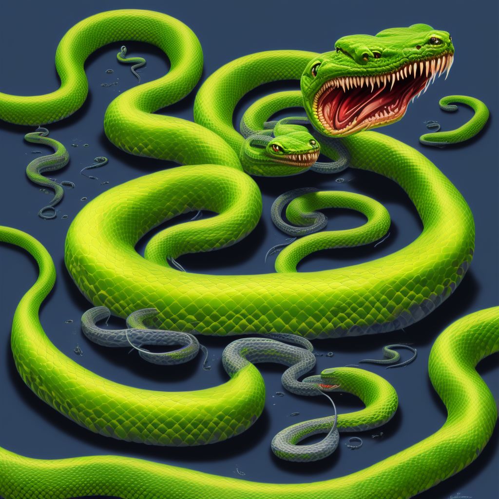 Toxic effect of venom of other Australian snake, undetermined, subsequent encounter digital illustration