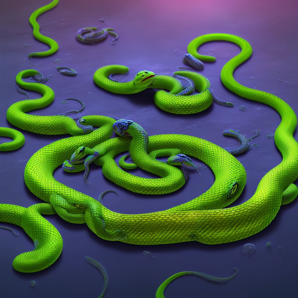 Toxic effect of venom of other snake, accidental (unintentional), initial encounter digital illustration