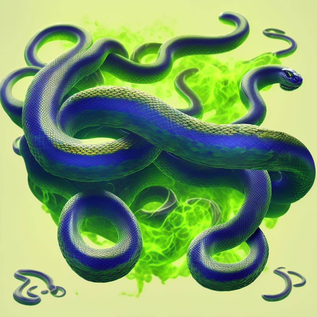 Toxic effect of venom of other snake, accidental (unintentional), sequela digital illustration