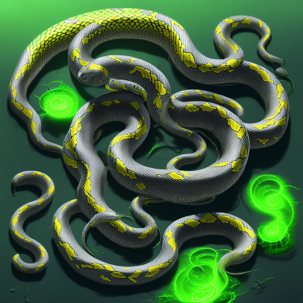 Toxic effect of venom of other snake, undetermined, initial encounter digital illustration