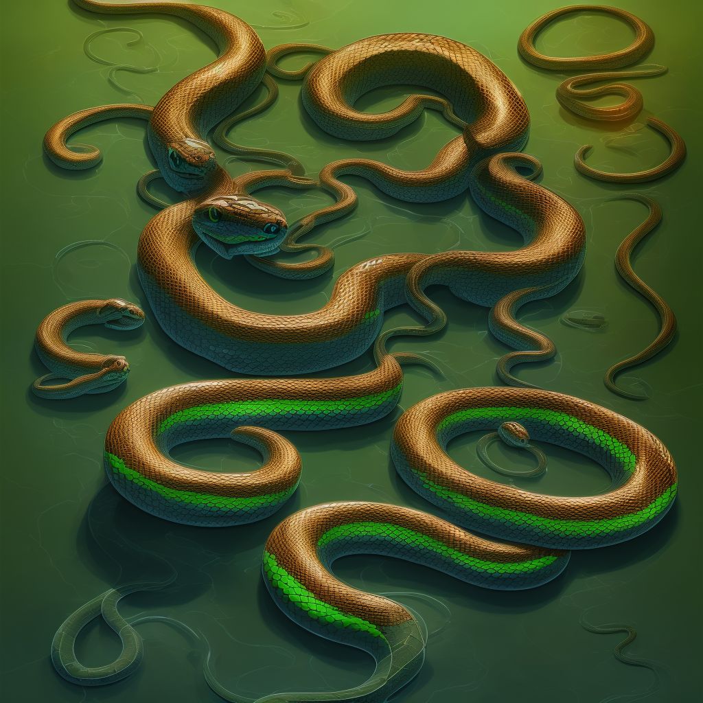 Toxic effect of venom of other snake, undetermined, subsequent encounter digital illustration