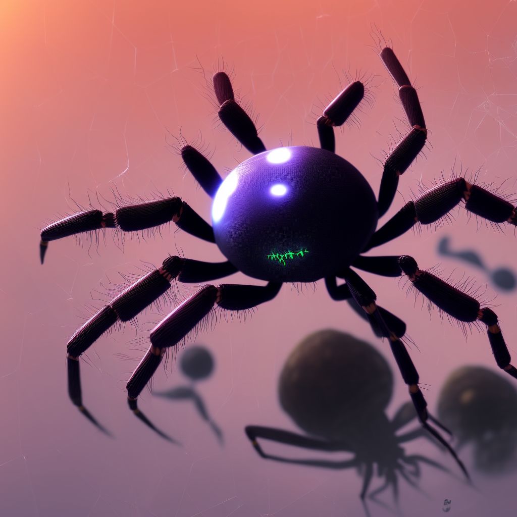 Toxic effect of unspecified spider venom, undetermined, sequela digital illustration