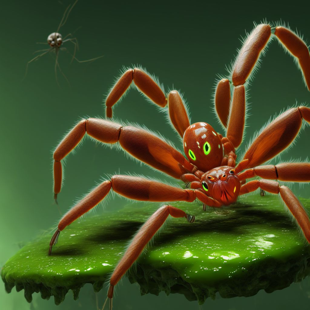 Toxic effect of venom of brown recluse spider, undetermined, initial encounter digital illustration