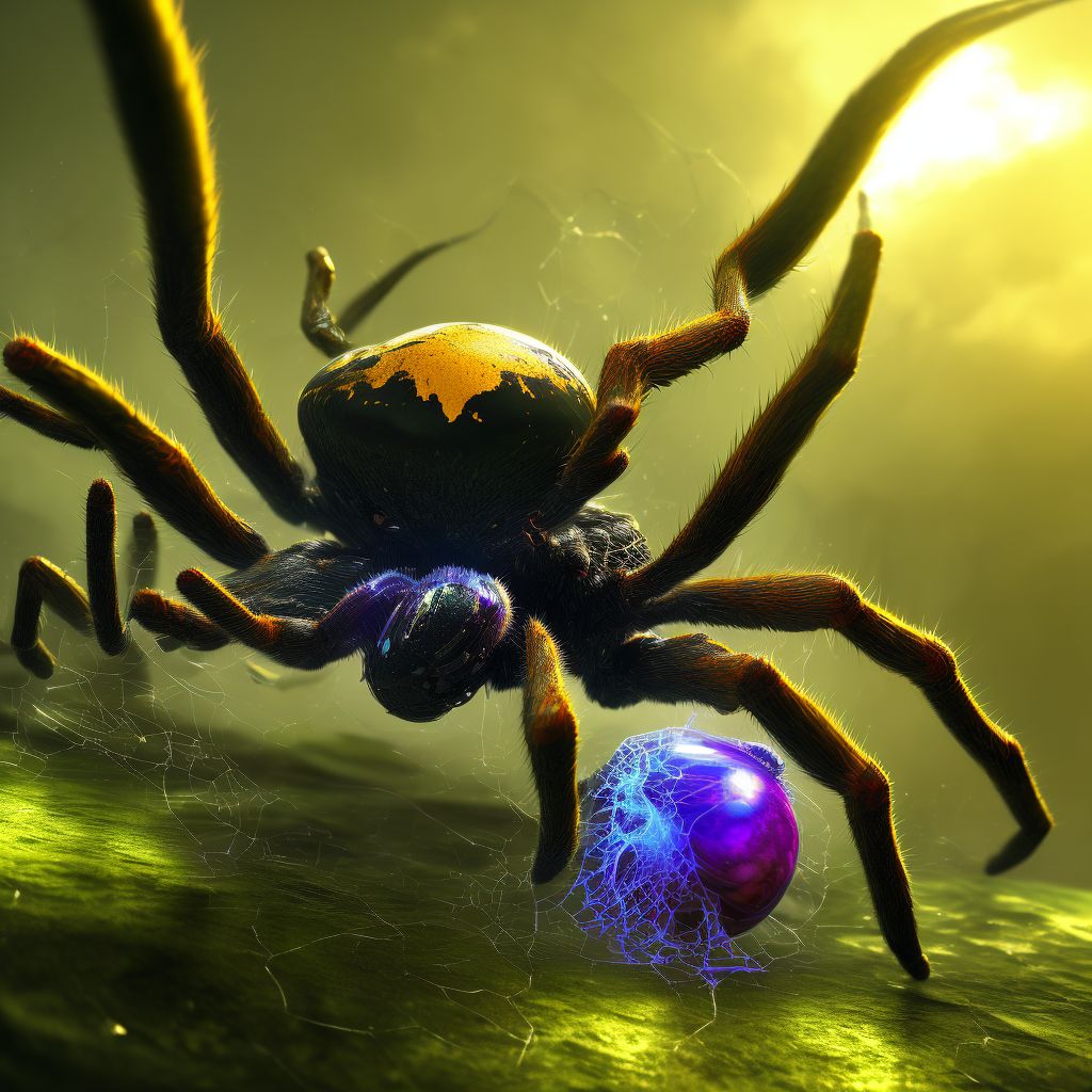 Toxic effect of venom of other spider, accidental (unintentional), initial encounter digital illustration