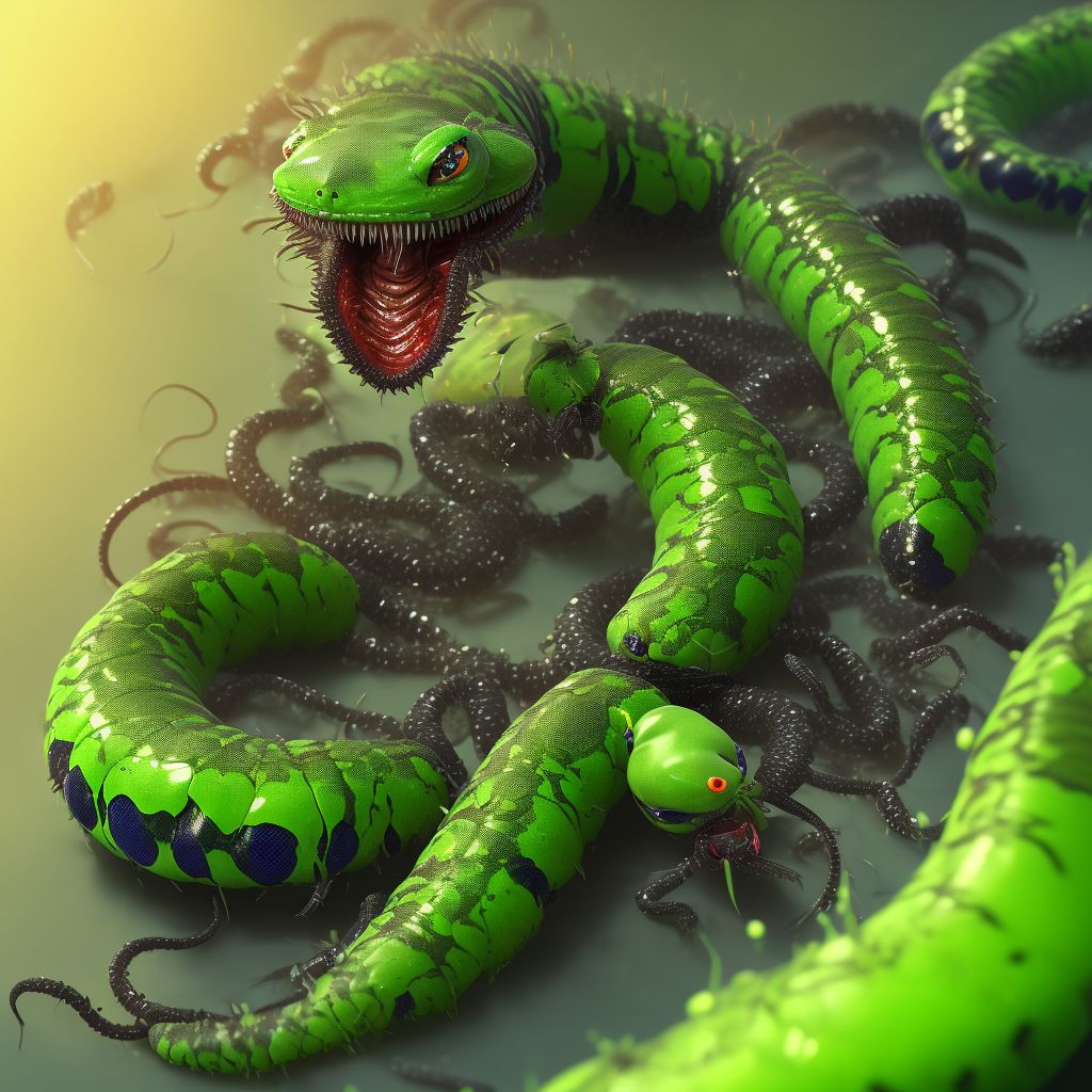 Toxic effect of venom of centipedes and venomous millipedes, undetermined, initial encounter digital illustration