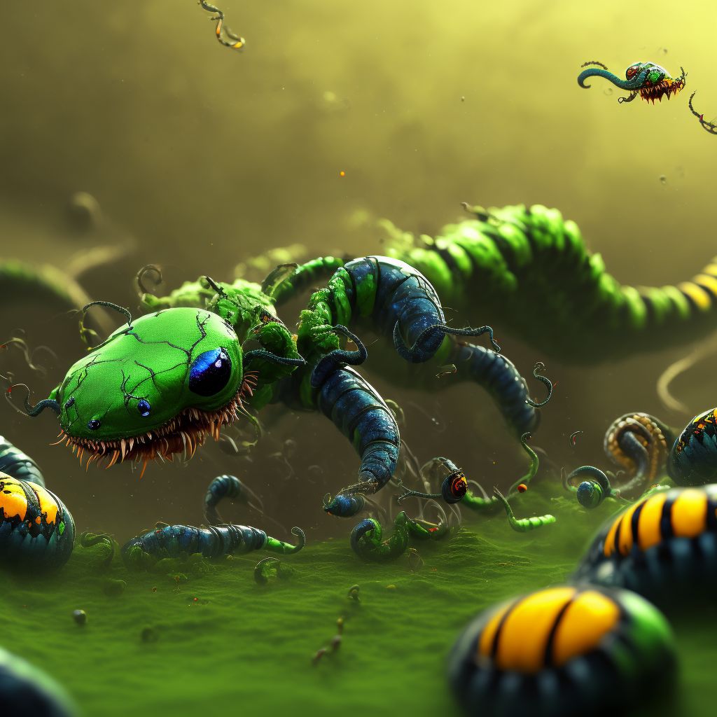 Toxic effect of venom of caterpillars, undetermined, initial encounter digital illustration