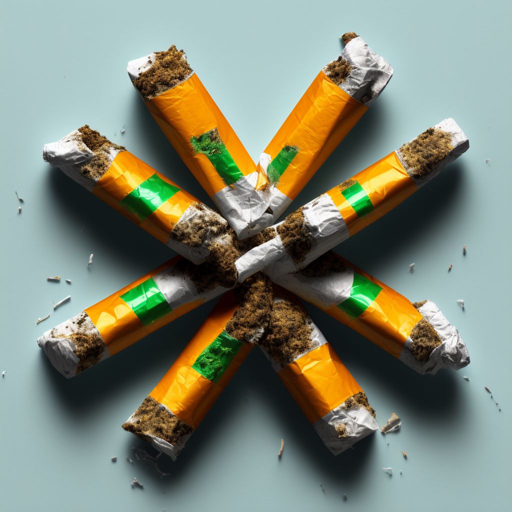 Toxic effect of tobacco cigarettes, undetermined, sequela digital illustration