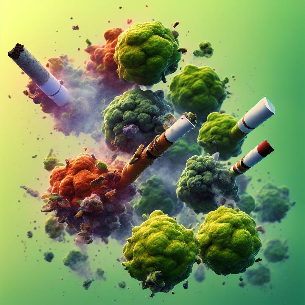 Toxic effect of other tobacco and nicotine, accidental (unintentional), subsequent encounter digital illustration