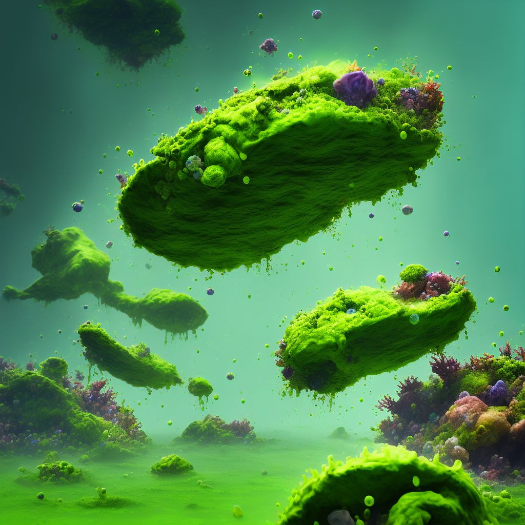 Toxic effect of harmful algae and algae toxins, undetermined, initial encounter digital illustration