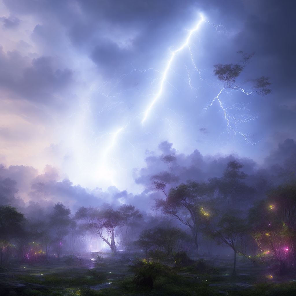 Other effects of lightning, subsequent encounter digital illustration