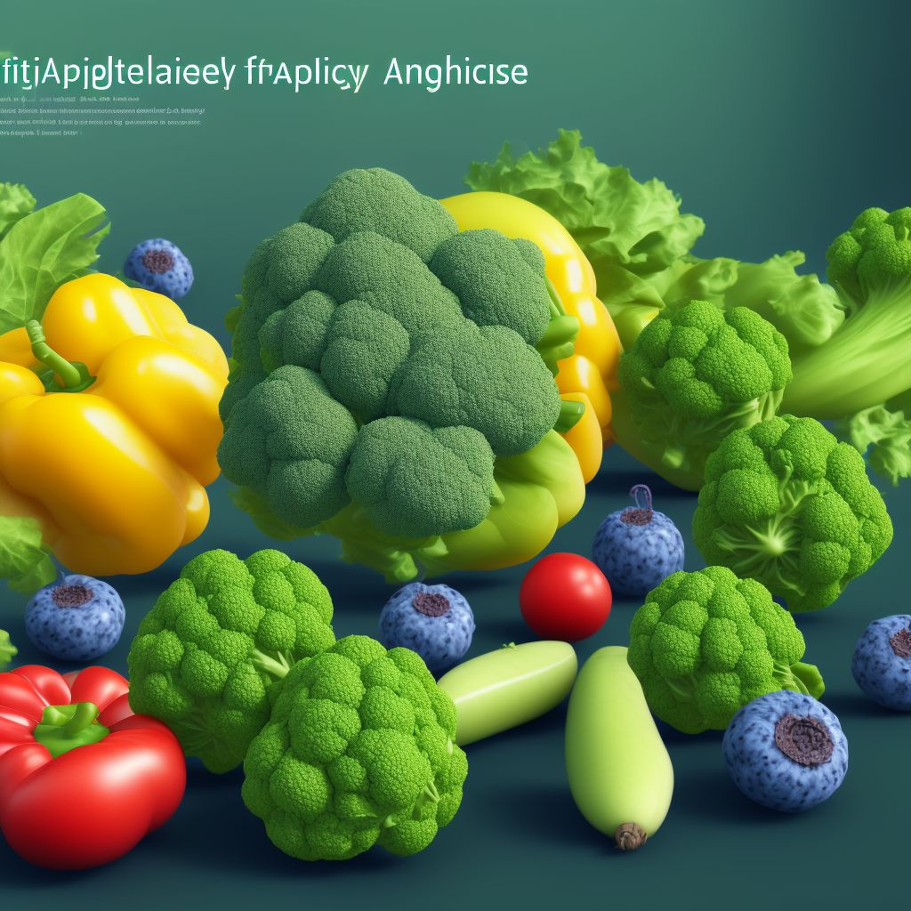 Anaphylactic reaction due to fruits and vegetables, subsequent encounter digital illustration