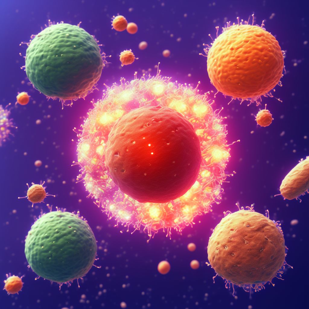 Anaphylactic reaction due to food additives, sequela digital illustration