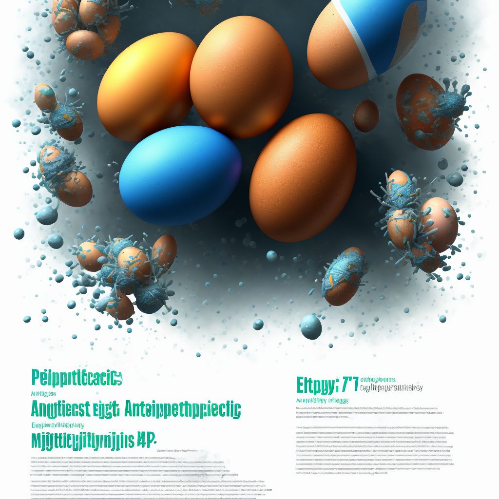 Anaphylactic reaction due to eggs, initial encounter digital illustration