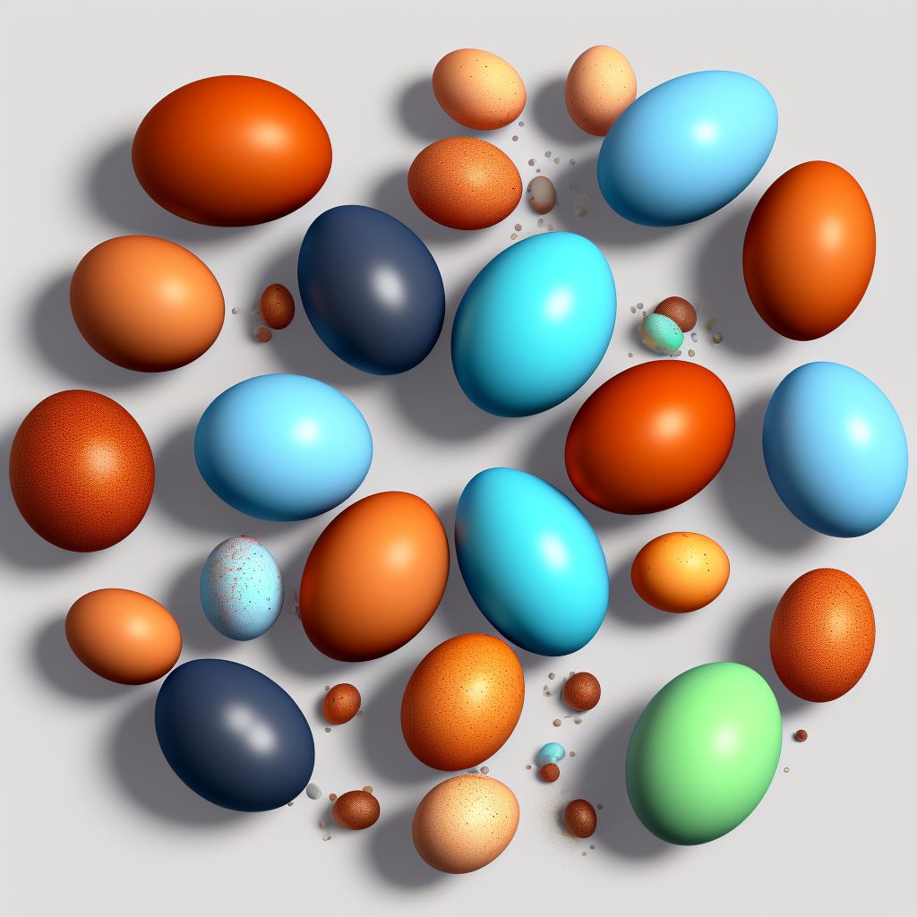 Anaphylactic reaction due to eggs, sequela digital illustration