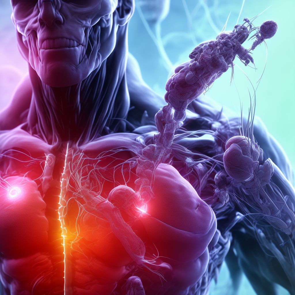 Vascular complications following infusion, transfusion and therapeutic injection, initial encounter digital illustration