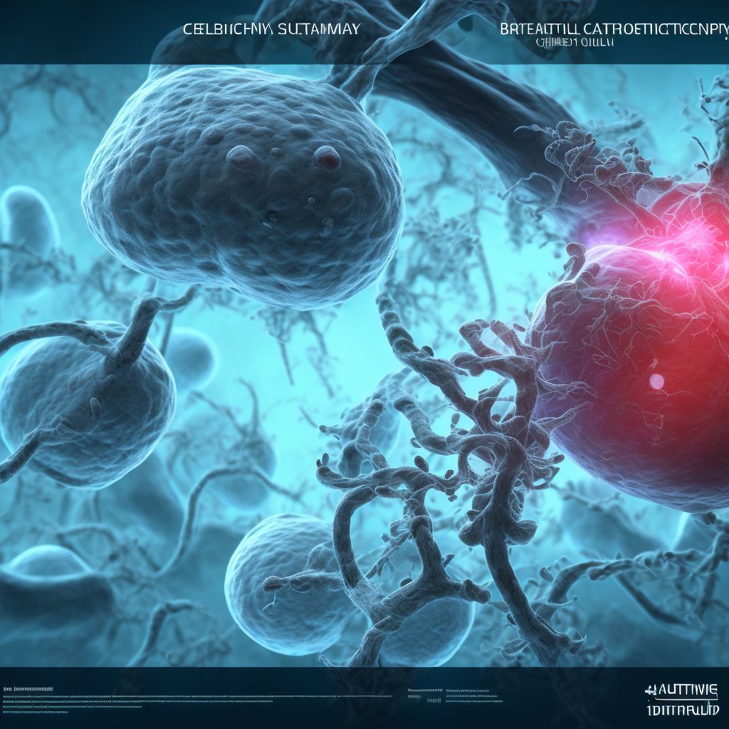 Bloodstream infection due to central venous catheter, sequela digital illustration