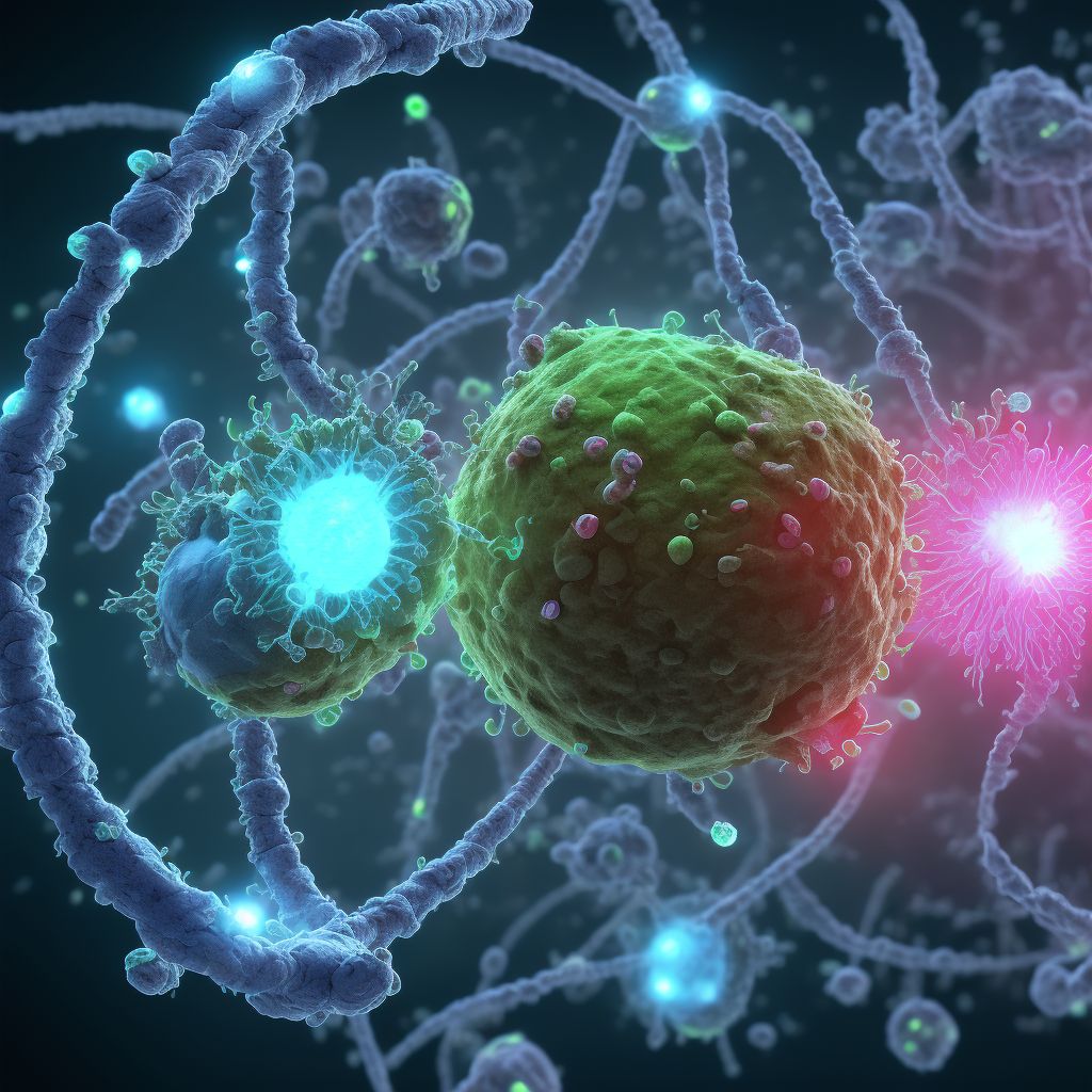 Complication of immune effector cellular therapy, sequel digital illustration