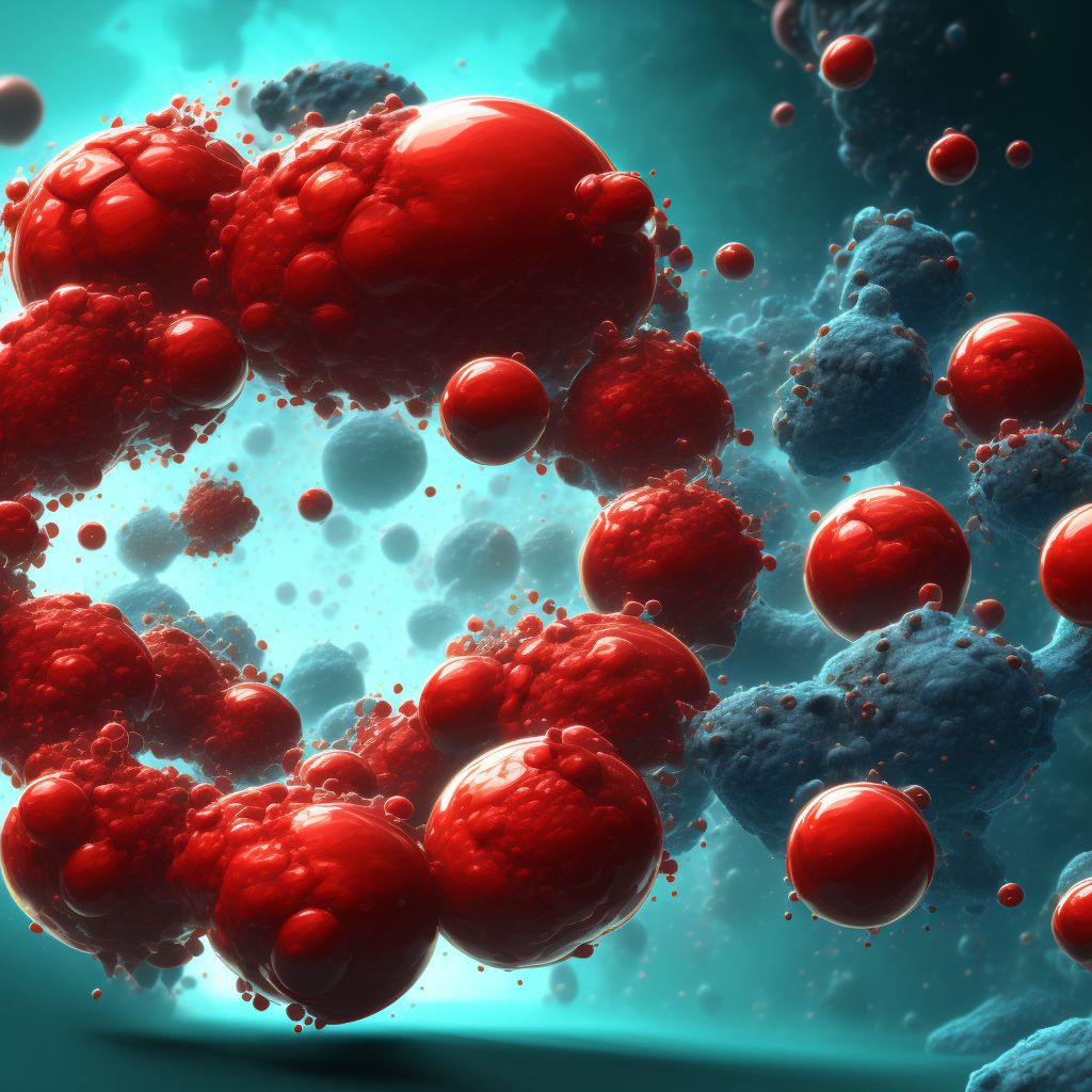 Delayed hemolytic transfusion reaction, unspecified incompatibility, initial encounter digital illustration