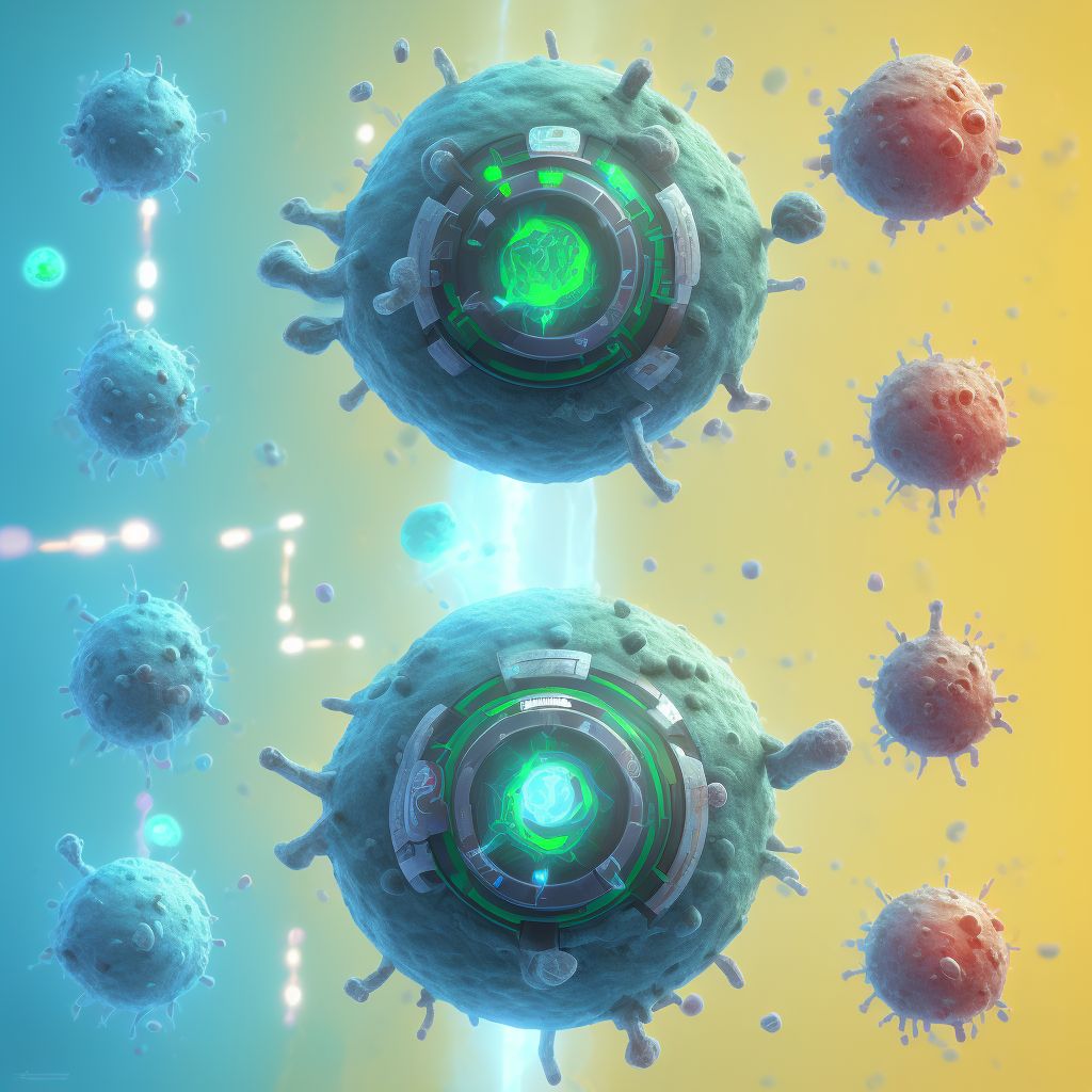 Postprocedural septic shock, initial encounter digital illustration