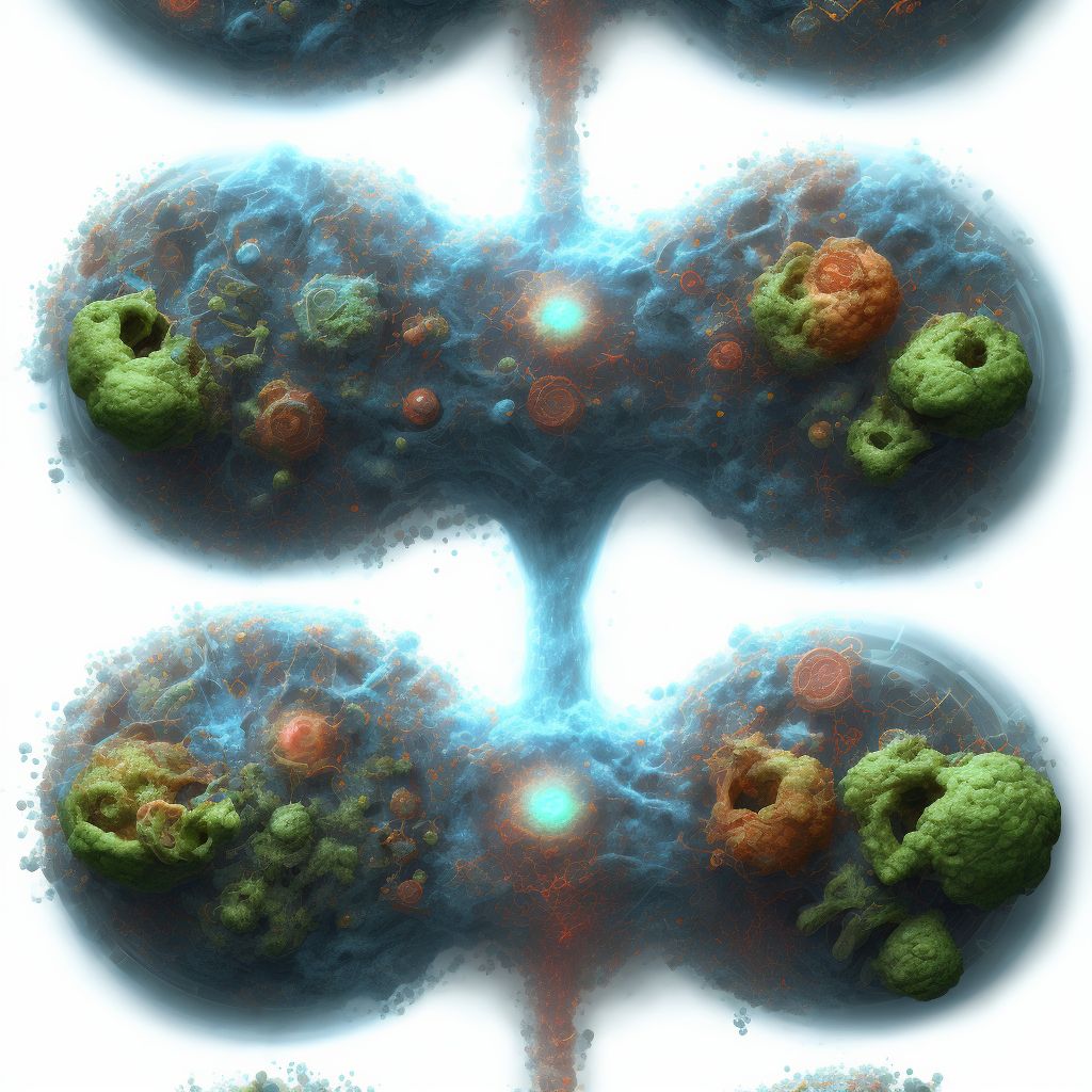 Perforation due to foreign body accidentally left in body following unspecified procedure, initial encounter digital illustration