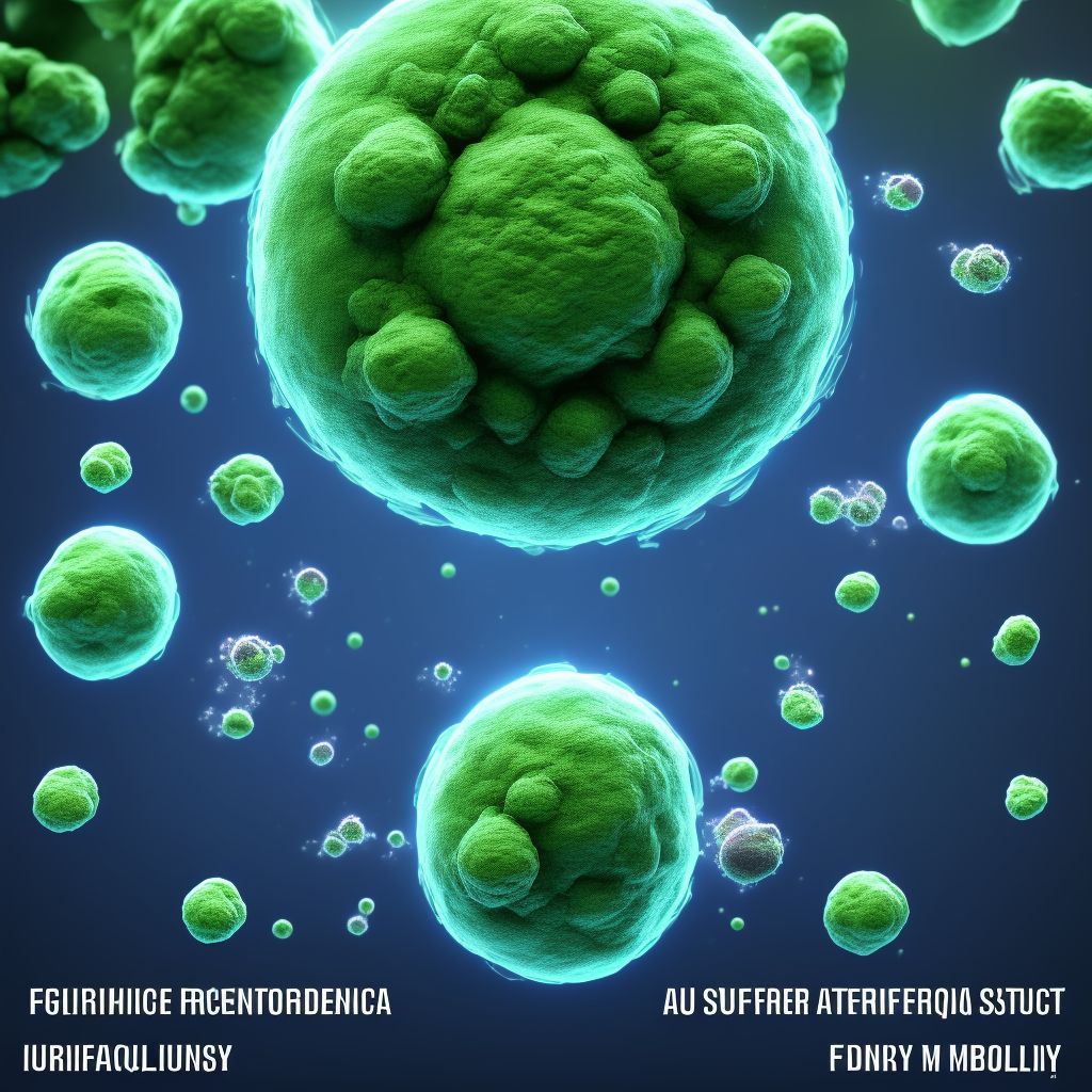 Other acute reaction to foreign substance accidentally left during a procedure, sequela digital illustration