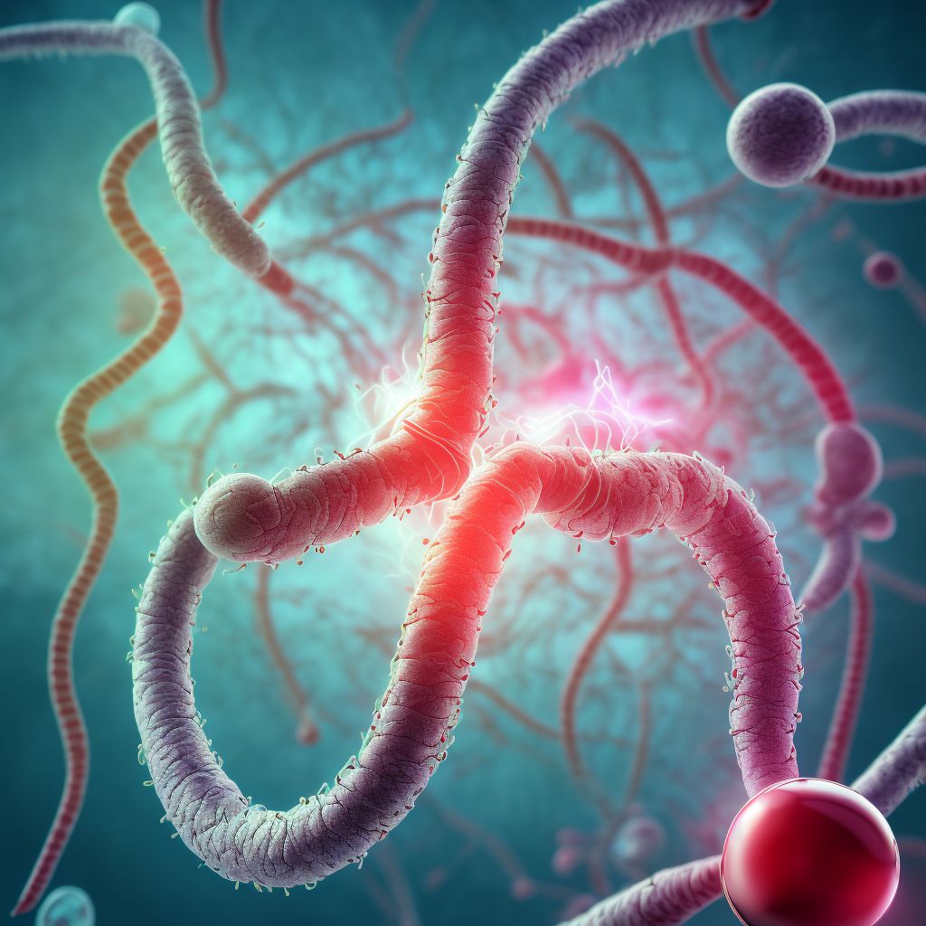 Complication of renal artery following a procedure, not elsewhere classified, sequela digital illustration