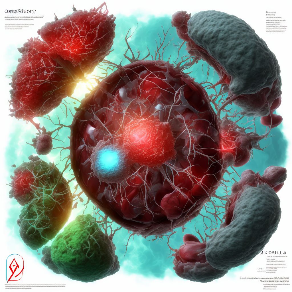 Complication of unspecified artery following a procedure, not elsewhere classified, sequela digital illustration