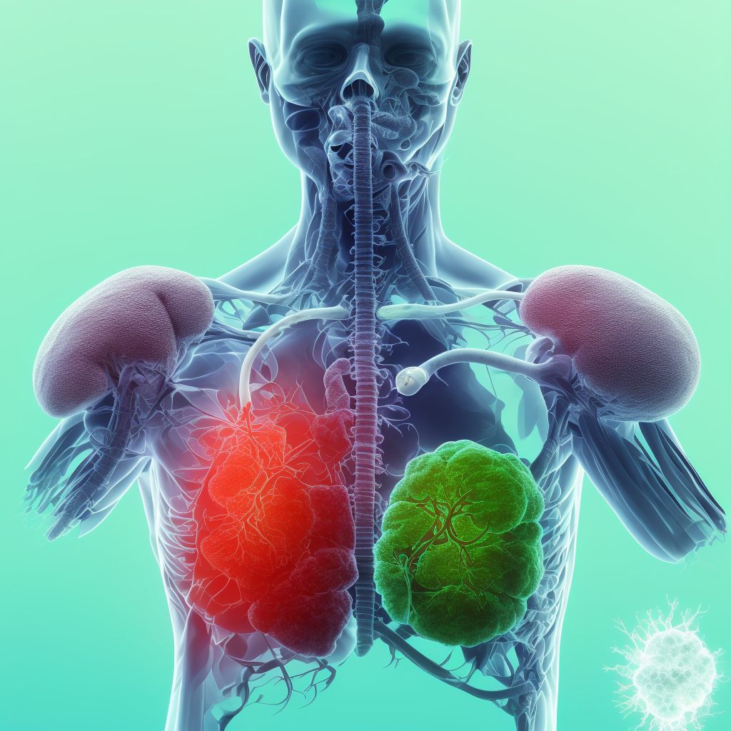 Complication of inhalation therapy, sequela digital illustration