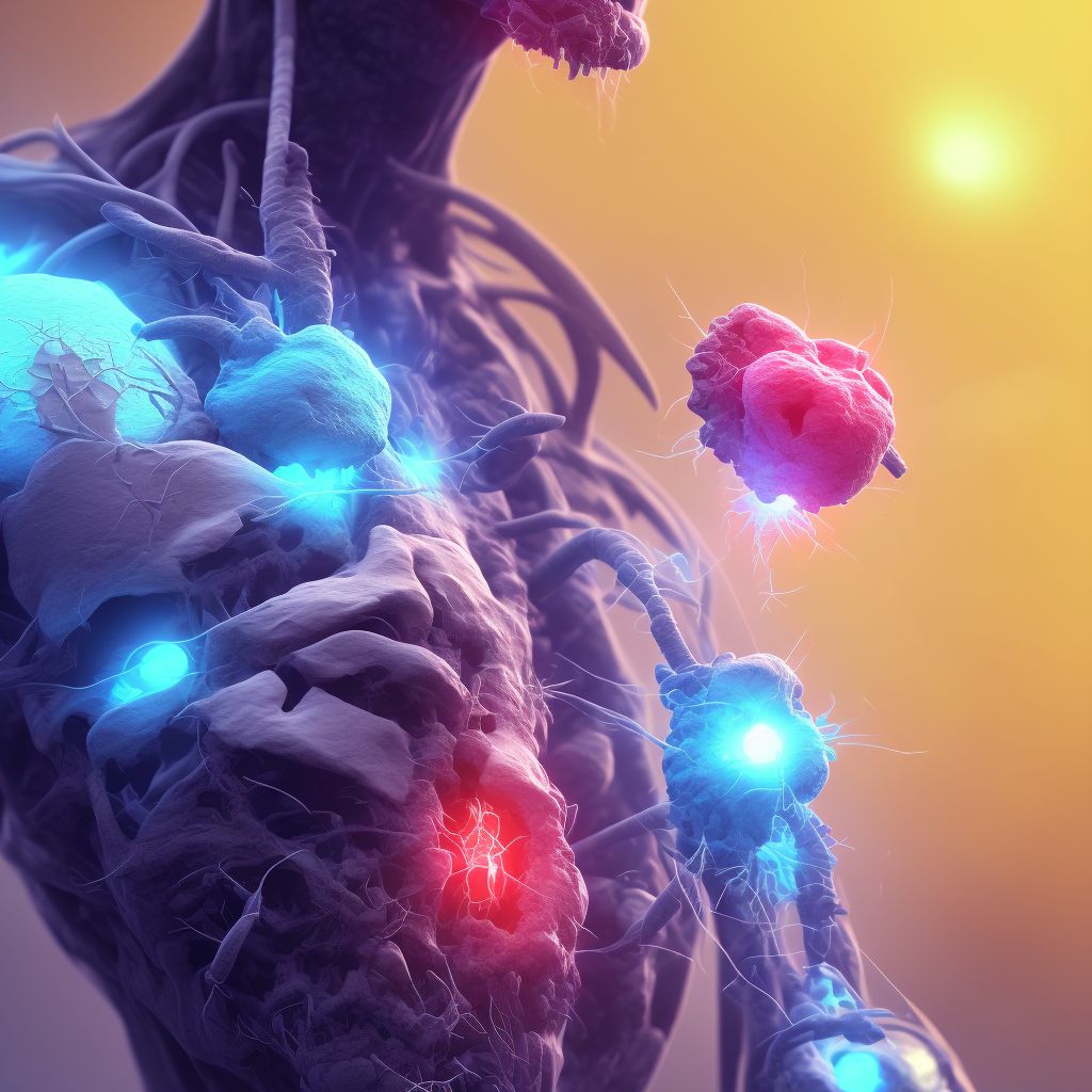 Emphysema (subcutaneous) resulting from a procedure, initial encounter digital illustration