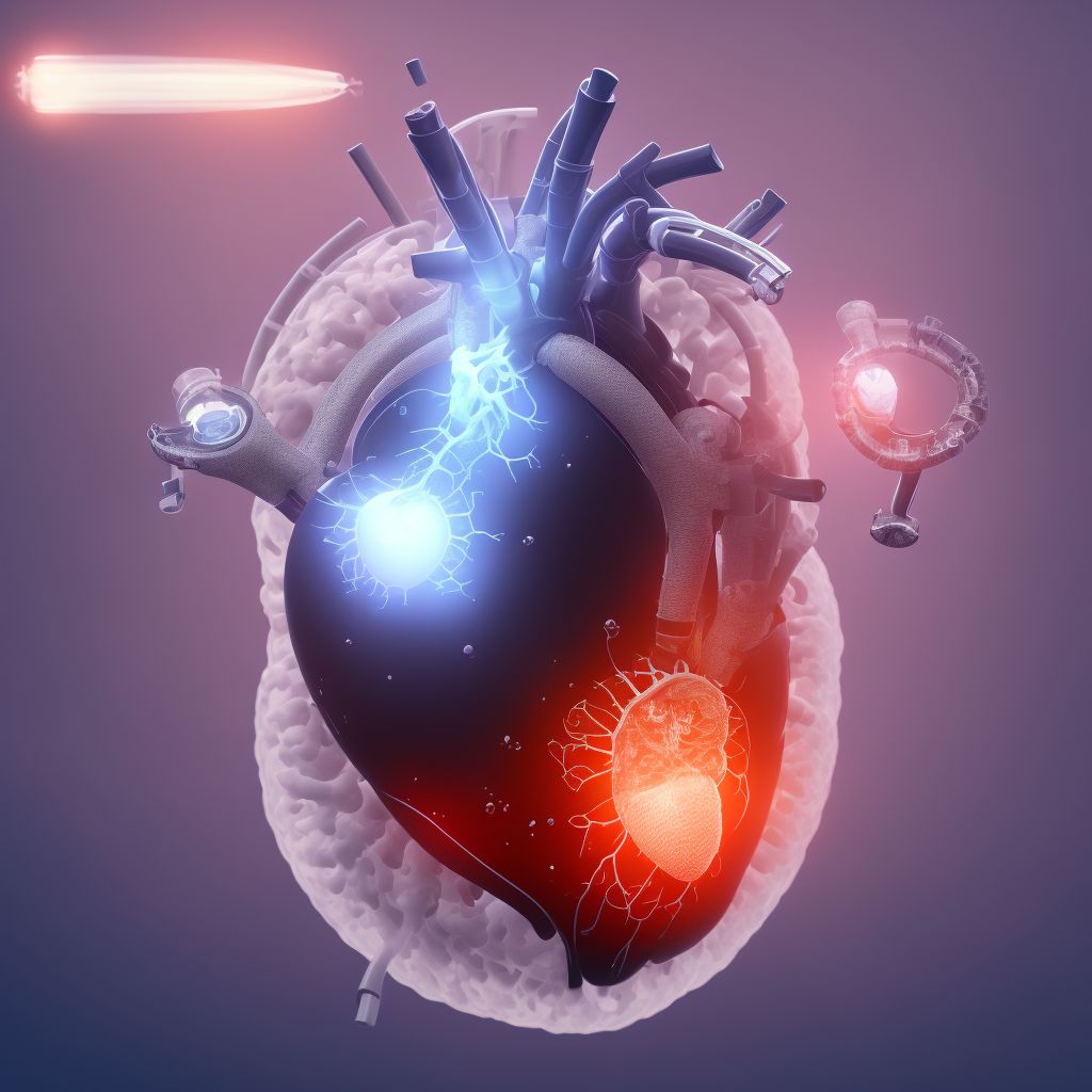 Displacement of heart valve prosthesis, sequela digital illustration