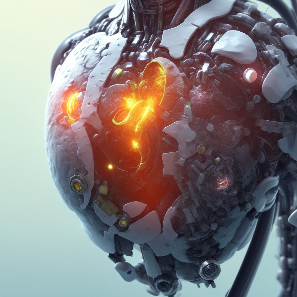 Other mechanical complication of heart valve prosthesis, initial encounter digital illustration