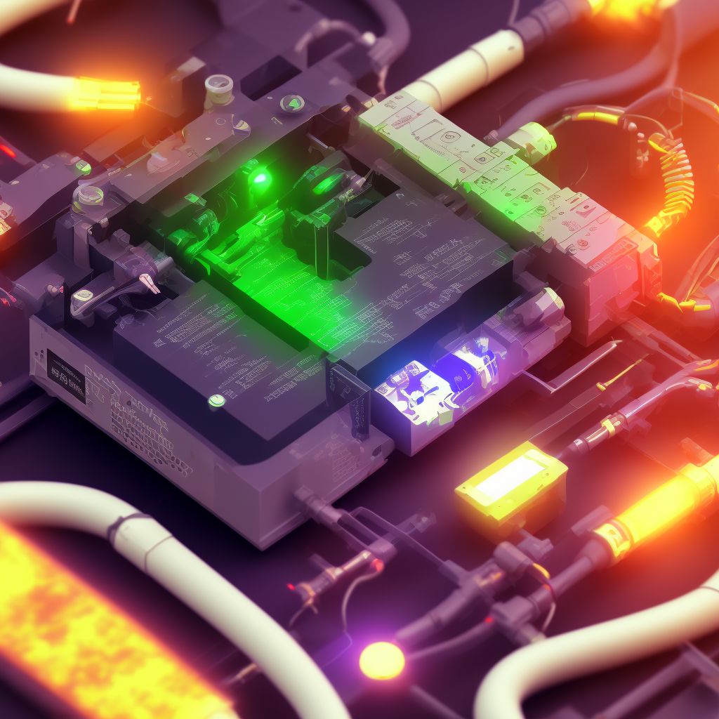 Breakdown (mechanical) of cardiac pulse generator (battery), subsequent encounter digital illustration