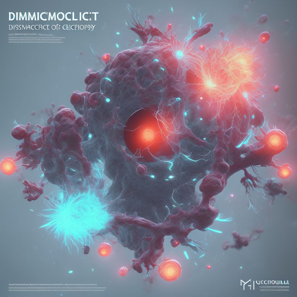 Displacement of cardiac electrode, sequela digital illustration